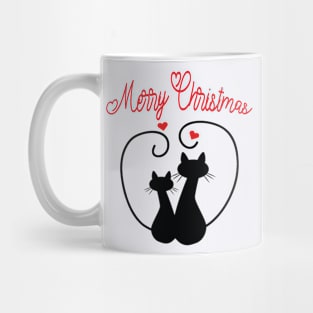 Christmas cat love Mug